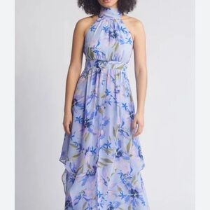 ELIZA J Halter Neck Maxi Dress